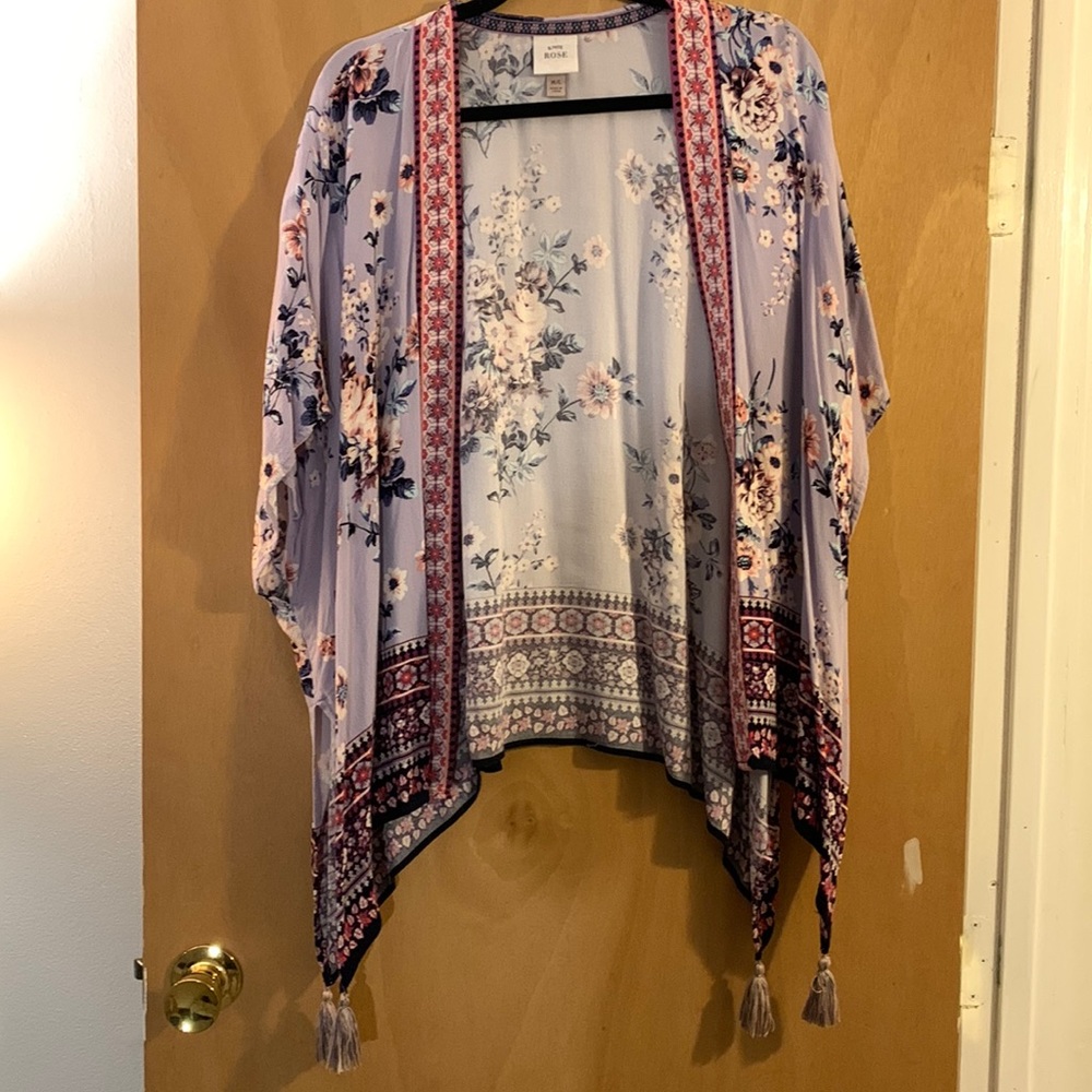 Knox Rose Floral Tassel Kimono